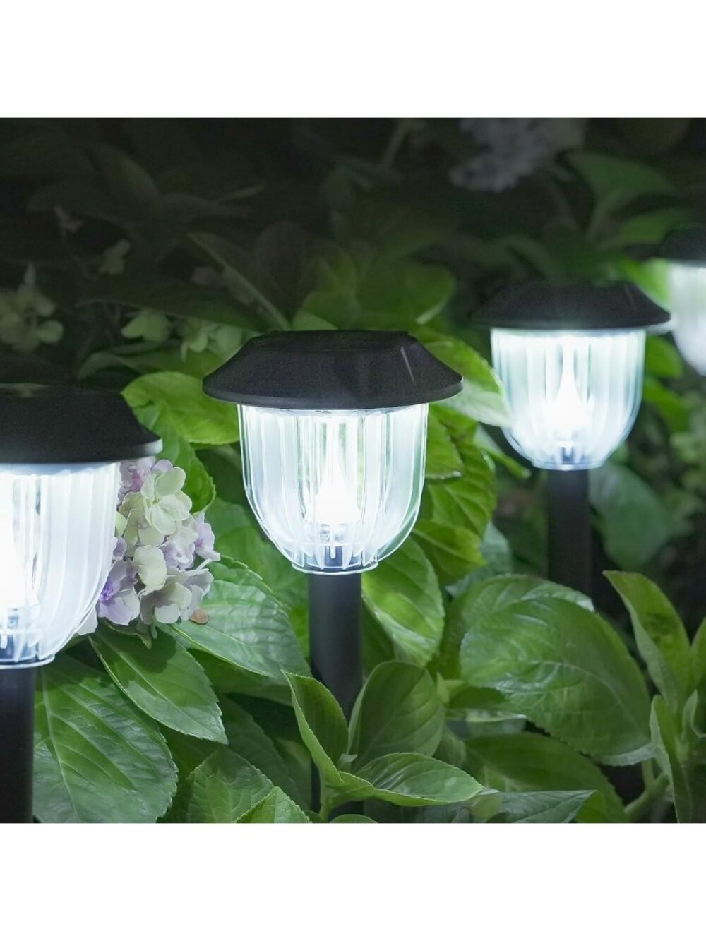 Bright White Outdoor Solar Lights, 10 Pack, Cool White, IP65